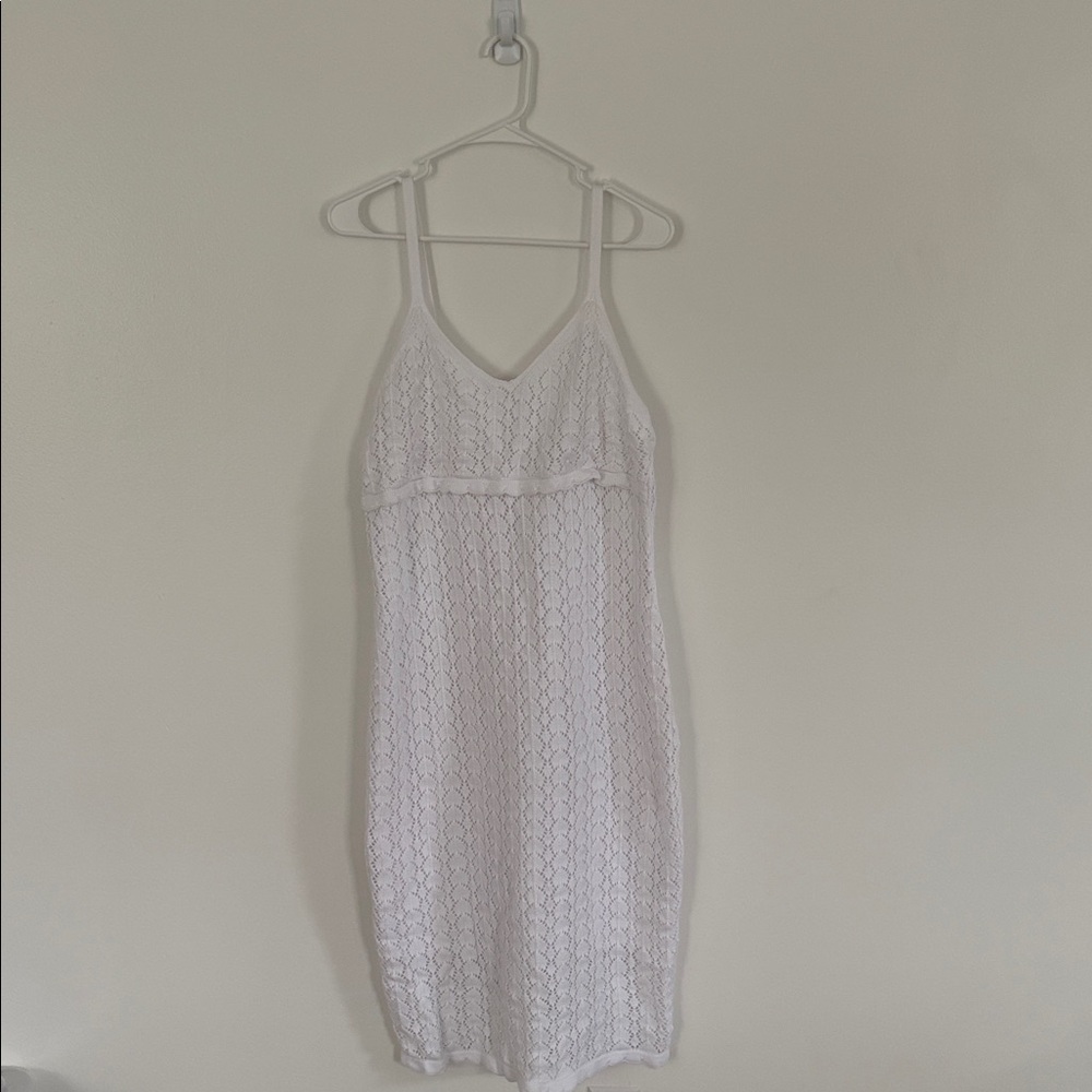 White crochet dress. 525 brand